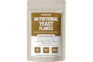 Coolinario Non Fortified Nutritional Yeast Flakes (56 g) Natural Vegan Seasoning with Roasted, Nutty Flavor | Rich in Protein, Fiber & Minerals | Ideal for Snacks, Sauces & Dressings | Gluten-Free