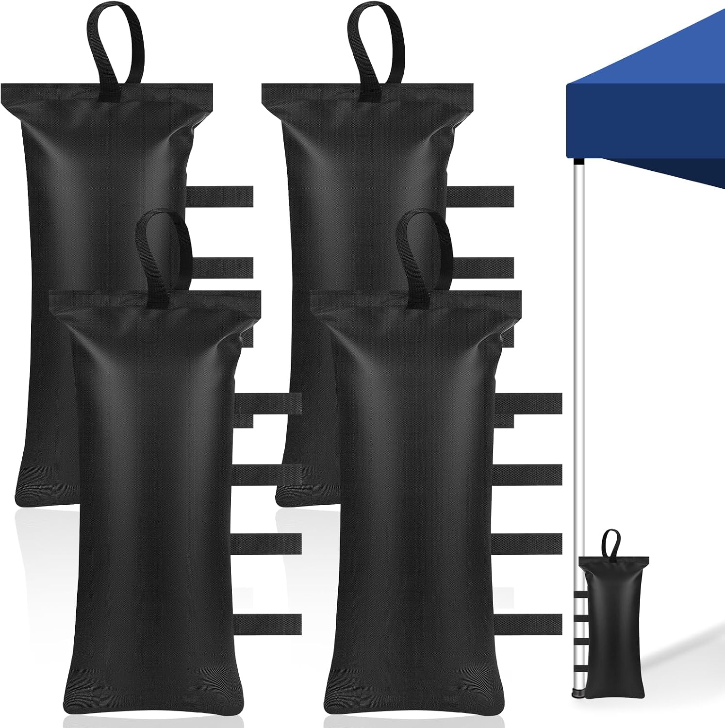 AOOSU Heavy Duty Sandbag, Gazebo Weights Sand Bags, Weight Bags Photo Studio Saddlebag with Handles, Design for Photography Stand Light Stand Tripod, Outdoor Patio, Sports 4pcs
