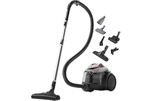 Electrolux Animal 600 EL61A4UG, Aspirateur Traineau sans Sac, Accessoires Poils d'animaux, 6 étapes de Filtration, Gain de Place, Technologie Cyclonique, 55% de Matériaux Recyclés, Gris