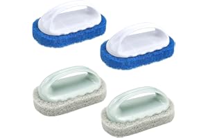 CISHOW 4stk Badewannen Fliesen Reinigungsschwamm Bürsten Scheuerpads Bürsten Schwamm Scheuerschwamm Schnellreinigungs Hochleistungs BBQ Reinigungsbürste, für Küche Badezimmer Boden Wand Waschbecken