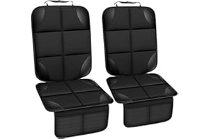 CSUNTIKULO Lot de 2 Protecteur de Siège de Voiture - Protection Siege Voiture Antidérapant et Imperméable avec Deux Poches de Rangement Compatible ISOFIX adapté aux SUV Berlines et autres modèles (Noir)