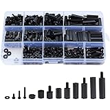 Litorange 320PCS M3 Male Female Nylon Hex Spacer Standoff Screw Nut Threaded Pillar PCB Motherboard Assorted Assortment Kit (