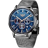 LIGE Montres Hommes Mode Chronographe Étanch Acier Inoxydable Analogique  Quartz d'affaires Casual Blan Cadran Cuir Bracelet Montres : Amazon.fr:  Montres