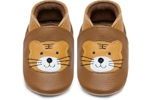 IceUnicorn Krabbelschuhe Baby Lauflernschuhe Jungen Mädchen Weicher Leder Babyhausschuhe Kleinkind Rutschfeste Lederschuhe Baby