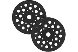 SpeTool Lot de 2 protections de disque de ponçage Ø 125 mm 33 trous – Compatible avec Festool, Bosch, Dewalt et plus encore, tampon de protection pour ponceuse excentrique, tampon d'interface durable