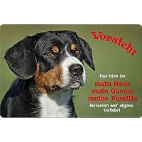 APPENZELLER Sennenhund Warnschild – Metallschild 30,5x20 Cm, Aluminium 0,5 Mm