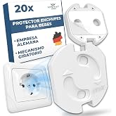 Hoffenbach 20 x Baby Plug Protectors &ndash; Child Safety Plug Caps &ndash; Protection for Babies at Home &ndash; Swivel Plug Protectors &ndash; Home