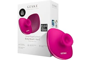 GESKE Body Brush | 4 in 1 | Design avec anneau métallique | Brosse nettoyante | Nettoyage en profondeur professionnel | Poils en silicone souples | Poignée ergonomique à deux doigts