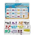 AUKENIEN Low Profile Mini Fuses Kit Automotive Auto Car Micro Blade Fuse 2A 3A 5A 7.5A 10A 15A 20A 25A 30A 35A 40A ATM Replacement Fuse for Vehicle RV SUV Motorcycle Truck Motor Boat