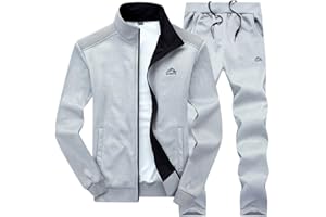 donhobo Herren Jogginganzug Trainingsanzug Sportanzug Fußball Sporthose Hoodie Hose für Gym Warm Tracksuit