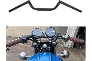 AnXin Motorcycle 7/8 Inch Handlebar Cafe Racer Ace Clubman Style Handlebar 22 mm Universal For Bobber Custom Application Black