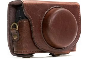‎MEGAGEAR MegaGear Ever Ready Leder Kameratasche mit Trageriemen kompatibel mit Sony Cyber-shot DSC-RX100 VI, DSC-RX100 V, DSC-RX100 IV, DSC-RX100 III