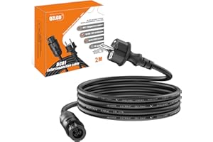 QZLGD Betteri BC01 Balkonkraftwerk Kabel, Schuko Stecker Kabel 2M Betteri Bc01 Stecker(IP44) Geeignet für Hoymiles, Envertech, TSUN, NEP, Alter Stil DEYE-Mikrowechselrichter