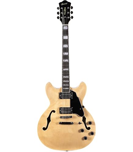 NEW GROTE Jazz Electric Guitar Semi-Hollow Body Chrome Hardware
