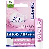 Labello Pearly Shine Burrocacao labbra 4.8 g, Balsamo labbra colorato e nutriente con estratti di perla e seta, Lip balm idra