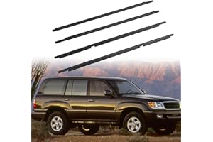 ZONFANT Car Outer Door Window Moulding Trim Weatherstrip Seal Belt Compatible with Toyota Lexus Vehicle 1998-2007 Land Cruiser 100 Series LX450, Replace#75710-60061 75720-60061 75730-60041 75740-60041