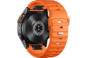Netolo Pasek Quickfit kompatybilny z paskiem Garmin Fenix 6X Pro, silikonowy pasek 26 mm, kompatybilny z paskiem Fēnix 7X, Fēnix 7X Pro, Fēnix 6X, Fēnix 5X, Fēnix 5X Plus, Fenix 3, Fenix 3 HR /