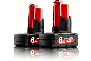 Powtree 2 x M12 batteri 12 V 6,0 Ah ersättningsbatteri för Milwaukee M12 Li-ion XC 48-11-2401 48-11-2402 48-11-2411 48-11-242