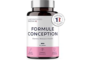 LABORATOIRES ENOVA FORMULE CONCEPTION | 60 Jours | Acide Folique, Myo-Inositol, Vit grp B,Vit C, Vit E, Oligoélements, Sélénium, Iode | 1 gélule/jour | SOPK | Fabriqué en France