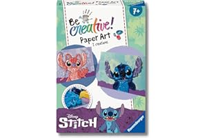 Ravensburger - Be Creative Paper Art Disney Stitch | Giochi Creativi Bambina 7 Anni O Più | Lavoretti Creativi Per Bambini Di Stitch | Giochi Bambina 7 Anni Femmina