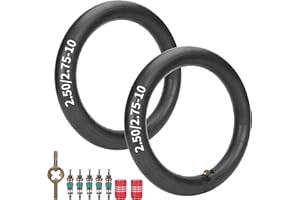 Lot de 2 Chambre à air de 2,75/2,50-10 "avec tige de valve coudée TR87 Remplacement pour rasoir CRF50 XR50 MX650 MX500 Suzuki DRZ70 JR50 PW50