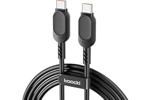 Toocki 60W Kabel USB-C 3M – Szybki Kabel Ładowarki Typu C do C dla iPhone'a 15/16, 15/16 Pro, 15/16 Plus, 15/16 Pro Max, MacBooka Pro/Air oraz iPad Air 4/5/Mini 6/Pro 12.9-Schwarz