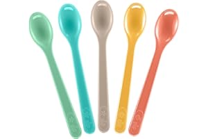 Nip 37078 Łyżeczki dla Dzieci, Wielokolorowy, 5 sztuk