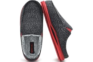 ONCAI Chaussons Homme Confort Peluche Mousse Mémoire Intérieur Extérieur Pantoufles da Maison en Caoutchouc Antidérapantes Taille 40-50