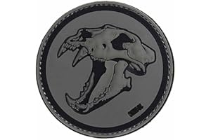 101 INC. Emblem 3D PVC Sabertooth Tiger Säbelzahntiger Klett Abzeichen Aufnäher Patch