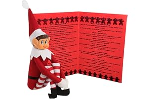 OnlyPRIME Elfo Travieso Grande para Decoración Navidad – Duende Navidad Travieso con Cuento y Retos | Elfos Navideños Traviesos para Hogar, Árbol y Escaparate (1)