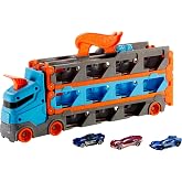 Hot Wheels S&uuml;rat Pistli Tır Hot Wheels S&uuml;rat Pistli Tır, 3 Adet 1:64 &Ouml;l&ccedil;ekli Araba İ&ccedil;erir, 4-8 Yaş Arası &Ccedil;ocuklar İ&ccedil;in GVG37 