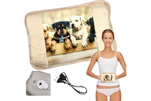 Powersell - Bolsa de Agua Caliente Eléctrica | Calentador de 500W con Bolsillos | Alivio Muscular y Menstrual | Mantiene el Calor por 5 Horas