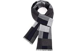 Lonya Sciarpa Uomo Invernale Imitazione Cashmere Morbida e Calda Casual Chic Plaid Business Foulard Lunga Pashmina Elegante Leisure Caldo Stola