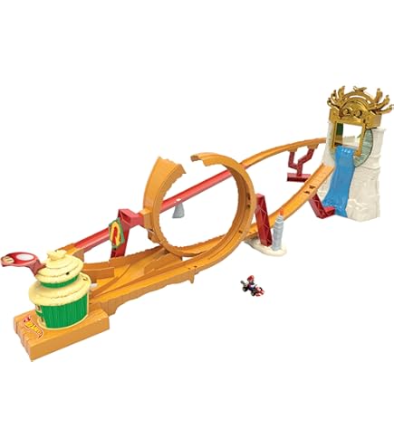 Hot Wheels Mario Kart, Piste Con Riproduzioni Di Kart In Metallo Pressofuso In Scala 1:64 , Dai 3 Anni In Su, GFY47
