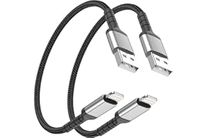 ADILIFT USB auf Lightning Kabel Kurz 50cm, [2Stück, MFi Zertifiziert] Geflochten Schnellladekabel Kurzes Ladekabel für iPhone14 13 12 11 Pro Max Xs Xr X 8 7 6 Plus SE iPad Air/Mini