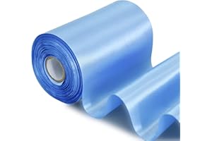 TONIFUL 10cm x 20m Bleu bébé Ruban de Satin, Solide Ruban Tissu Décoration pour Mariage/Fete/Emballage Cadeau/Artisanat/Ouverture du ruban de cisaillement/Valentin/Décoration intérieure et extérieure