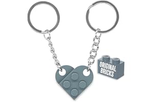 NUMEROPHI Genérico LegoLove Llaveros Para Parejas Originales | Ladrillos Auténticos | Inauguración Casa Nueva | Bricks de Construcción originales | Idea San Valentin Aniversario Coche Puzzle