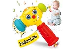 HOLA Toys for 1 Year Old Boys 1 Year Old Boy Toys, Hammer Music Light Flashing Baby Toy, Baby Boy Toy 12-18 Months Early Development & Activity 1st Birthday Gifts