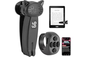 ASHATA Tourneur de Page télécommandé pour Tablette Téléphonique Paperwhite EReader, Selfie Vidéo Prenant des Photos, Appareil Photo, Enregistrement Vidéo, Déclencheurs à Distance,