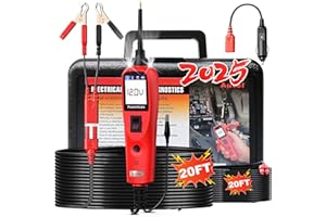 Autel PowerScan PS100 Power Circuit Probe Tester Kit, 12V 24V Electrical Circuit System Diagnostic Tool, Automotive Circuit Tester, Read AC/DC Current Resistance, Built-in Circuit Breaker, 20ft Cord