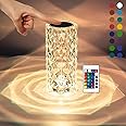 One94Store Crystal Lamp, 16 Color Changing Rose Diamond Table Lamp, USB Rechargeable Touch Night Lamp with Remote Control for Bedroom, Living Room, Party Decor (Multicolor Pack of 1) LED