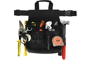 KENOBE Ceinture Outils, Ceinture Porte Outils mit 7 Poches, Amovible et Réglable Porte Outils Ceinture, Organisateur d'outils à Poches Multiples pour électriciens Charpentiers Ouvriers du bâtiment