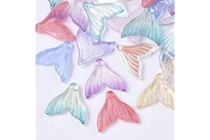 DanLingJewelry Assorted Shapes Colorful Glass Charms Pendants for Jewellery Making Craft