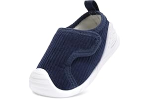 STQ KIDS Baby Lined Wide Toe Box Boys Girls Shoes Winter Toddler Slippers House First Walking Sneakers 6 9 12 18 24 Month