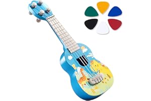 HITJK 3-Piece Set Guitar For Kids, Perfect Size Musical Instrument, Toddler Guitars For Young Musicians, Kids Guitar Starter Set, Ukulele Style Design