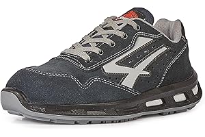 UPOWER U-Power Red Lion Emotion, Chaussures de sécurité unisexes, légères, flexibles, anti-crevaison en cuir, avec insert Infinergy, avec embouts en aluminium (Blue 41)