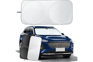 ADRREYUFNY Parasol para Parabrisas Delantero de Coche con Protección UV, Protector Plegable para Apto del Parabrisas Grande o Pequeño (160x85 cm)