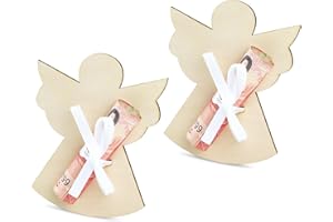 TAKULA 2 Pezzi Angelo Custode Regali di Battesimo, Regali Finanziari di Battesimo, Regali di Battesimo per Uomini e Donne.