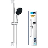 GROHE Vitalio Comfort 110 S&uuml;rg&uuml;l&uuml; Duş Seti, 110mm Kare 3 Akışlı (Masaj, Yağmur &amp; Jet) El Duşu, 600mm S&uuml;rg&uuml;l&uuml; Ray, 1750mm Duş 