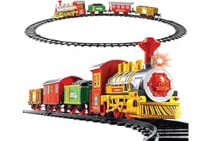 BENROSS MARKETING LTD Standardowy pociąg świąteczny Christmas Workshop / 330 cm torów/Realistyczne dźwięki i światło / 14-elementowy zestaw/zasilanie bateryjne